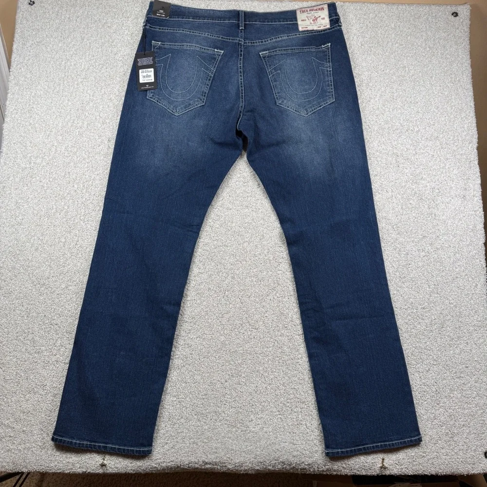 NEW True Religion Ricky SN Straight Jeans Mens 40 Dark Hibernation Wash